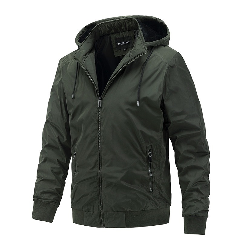 GrogeousBen  Men's Fashion Men's Spring Autumn Detachable Hooded Jackets Casual Sports Casual Thin Cotton Polyester Jacket For Jacket