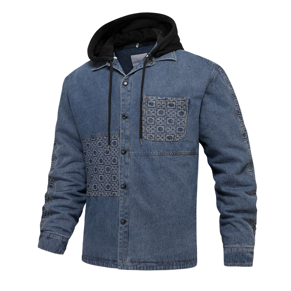 GrogeousBen  Men's Europe and the United States Winter new long sleeve hooded thick plush loose warm jacket men