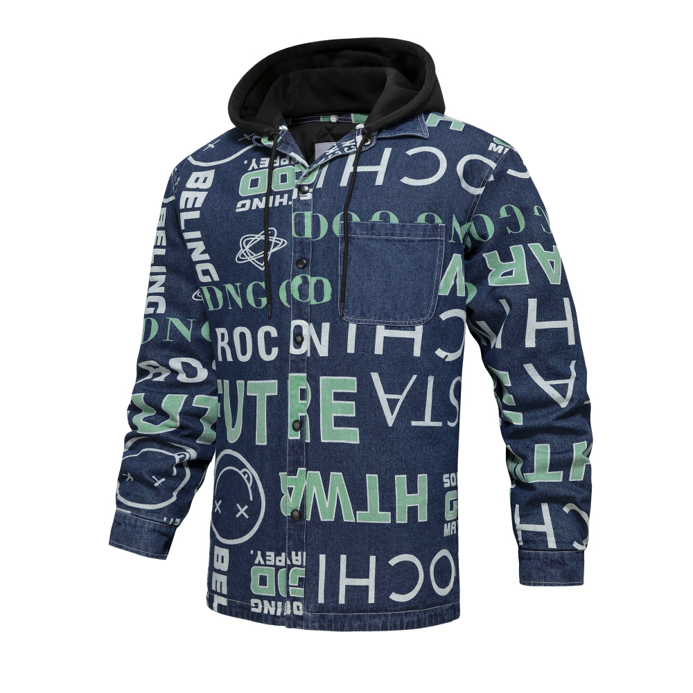 GrogeousBen  Men's Men's spring and autumn jacket men's spring jacket men's fashion denim jacket