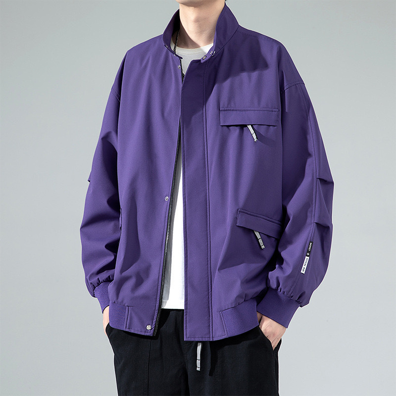 GrogeousBen  Men's Bomber fashion clothing casual windbreaker jacket  Varsity Jacket Vintage clothing