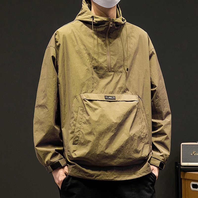 GrogeousBen  Men's Windbreaker  Waterproof Winter Jackets Hooded Custom Design Windbreakers