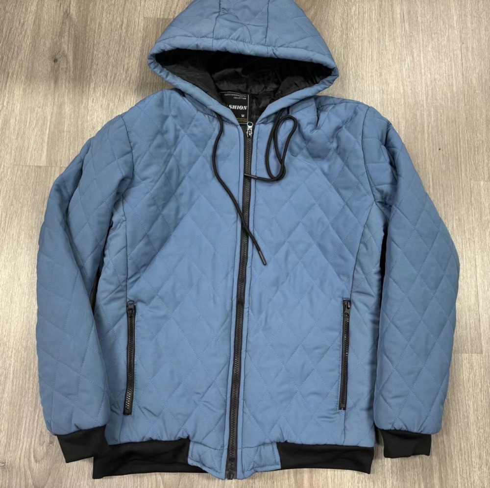 Clearance sale-Men's Winter Jacket Quilted Cotton  Hooded Jacket Men's Casual Winter Quilted Jacket