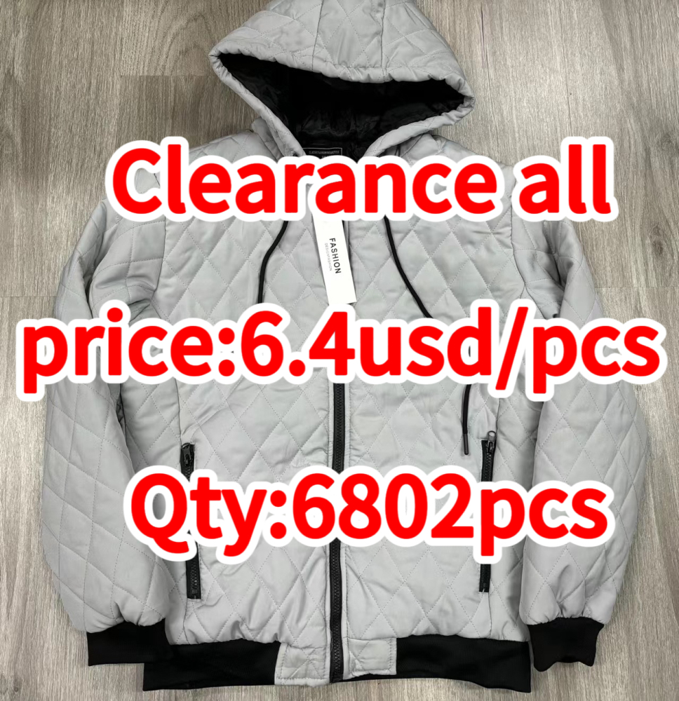 Clearance sale-Men's Winter Jacket Quilted Cotton  Hooded Jacket Men's Casual Winter Quilted Jacket