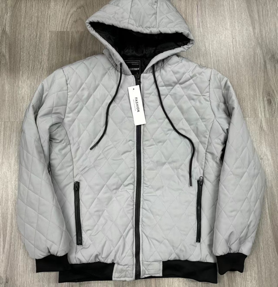 Clearance sale-Men's Winter Jacket Quilted Cotton  Hooded Jacket Men's Casual Winter Quilted Jacket