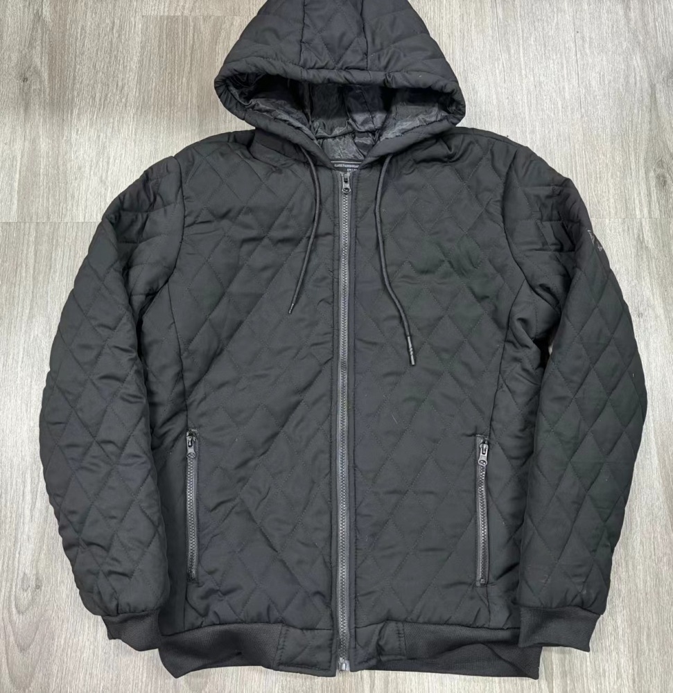 Clearance sale-Men's Winter Jacket Quilted Cotton  Hooded Jacket Men's Casual Winter Quilted Jacket