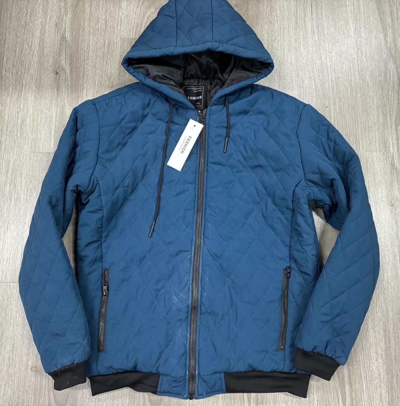 Clearance sale-Men's Winter Jacket Quilted Cotton  Hooded Jacket Men's Casual Winter Quilted Jacket