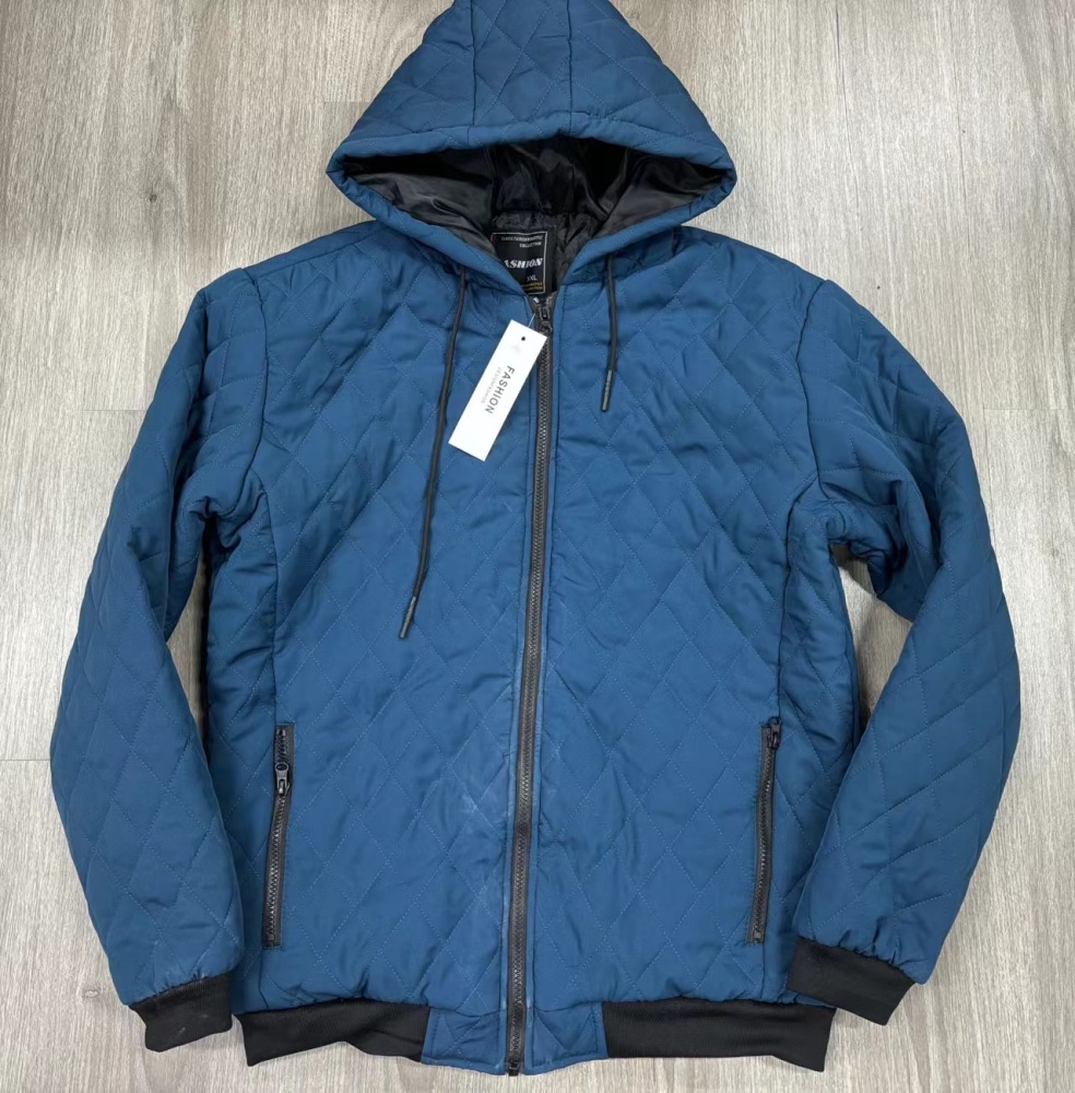 Clearance sale-Men's Winter Jacket Quilted Cotton  Hooded Jacket Men's Casual Winter Quilted Jacket