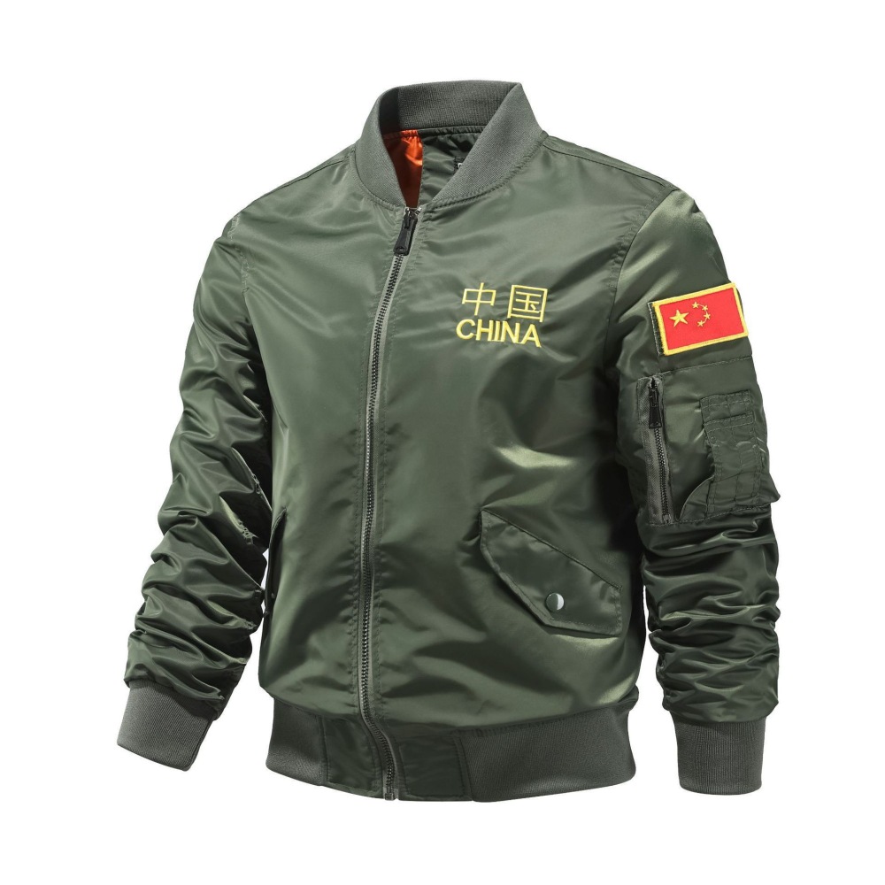 GrogeousBen  Men's  pilot jacket outdoor windproof bomber jacket with China Labeling
