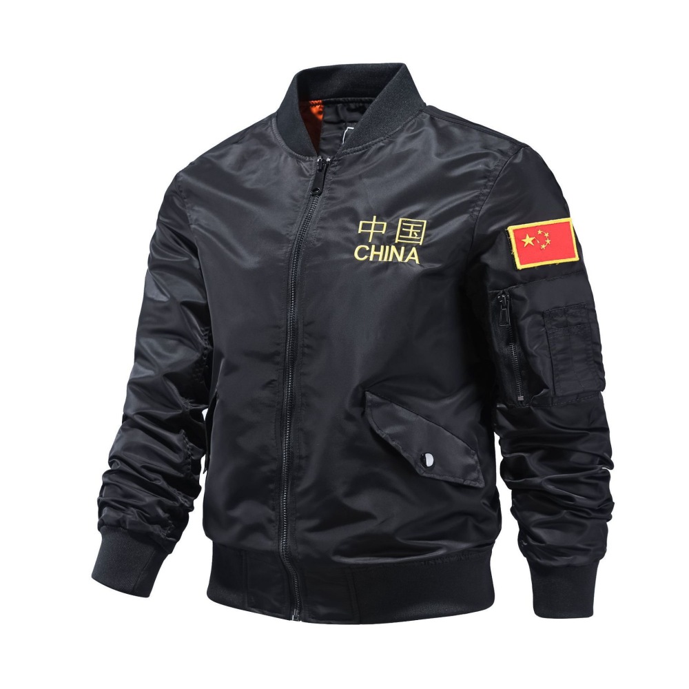 GrogeousBen  Men's  pilot jacket outdoor windproof bomber jacket with China Labeling