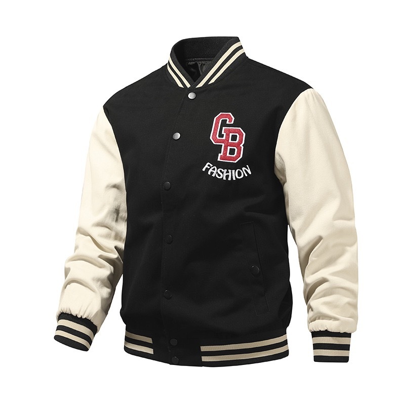 GrogeousBen  Men's Outdoor Jackets Custom Logo Plus Size Baseball Sports Varsity Jacket Unisex Men's Jackets Outwears