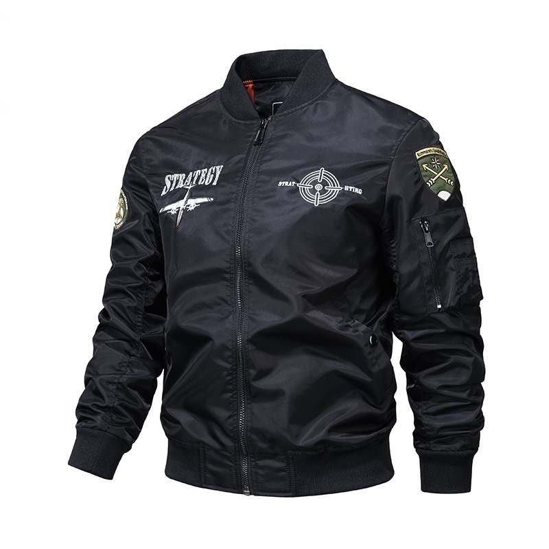 GrogeousBen  Men's jackets custom baseball jersey embroidery flight men's motorcycle bomber jacket men