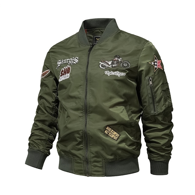 GrogeousBen  Men's Private Design bomber zipper outerwear jacket plus size waterproof gentlemen blank plain men bomber jackets
