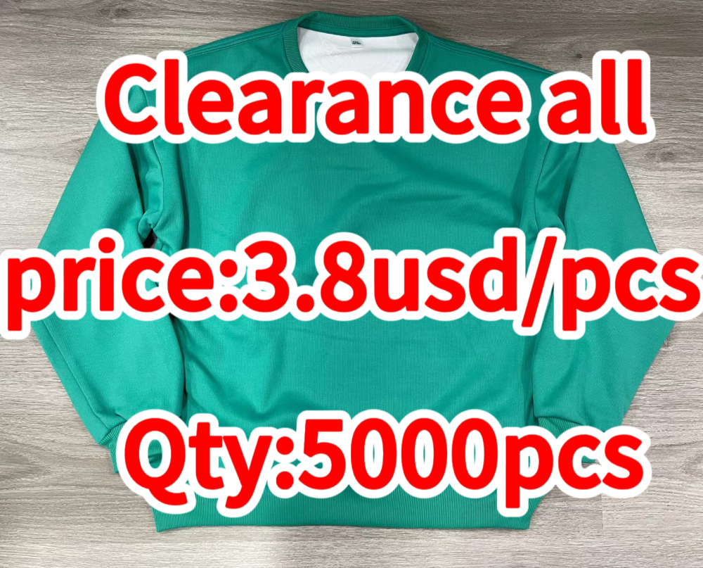 Clearance sale- Men's Crew Neck Sweatshirt Blank 100% Polyester Plain Long Sleeve Pullover Sweatshirt