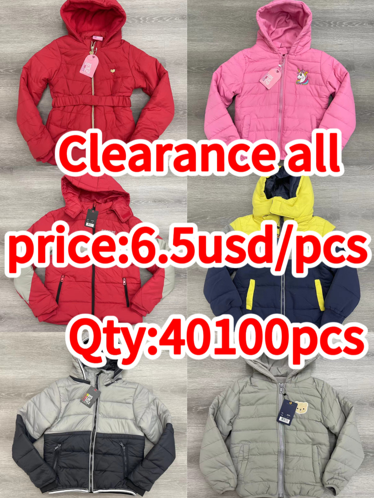 Clearance sale- Boy's and Girl's Long Length Puffer Jacket Waterproof with Polar Fleece Lining