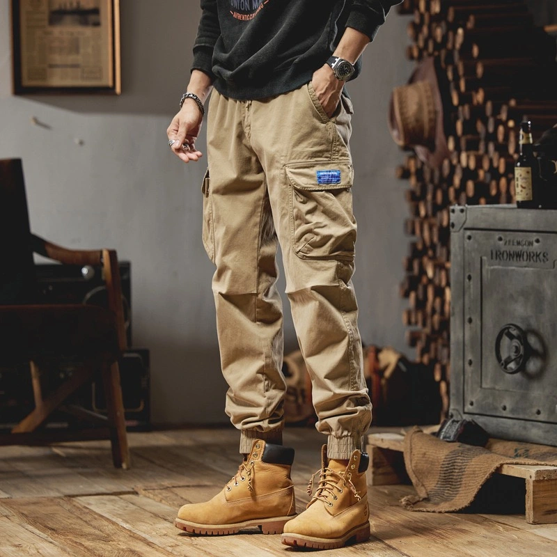 GrogeousBen  Men's Street fashion with multiple pockets for men's workwear pants new fashion men's jogging pants