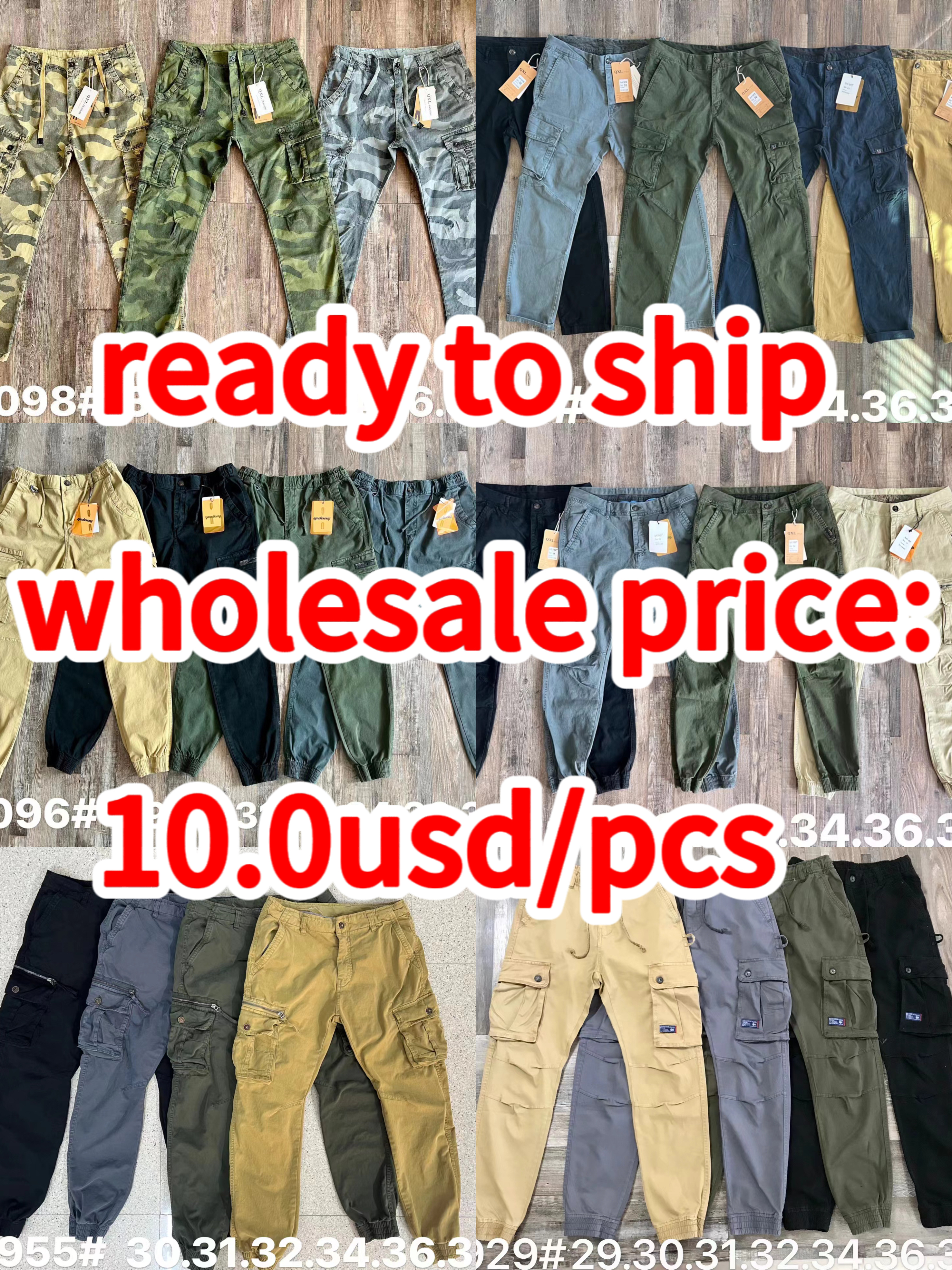 Stocks & ready to ship- Men's  high quality Mens work pant oversized trousers casual tactical cargo pants for men