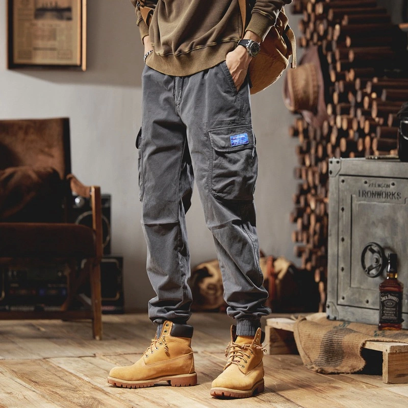 GrogeousBen  Men's Street fashion with multiple pockets for men's workwear pants new fashion men's jogging pants