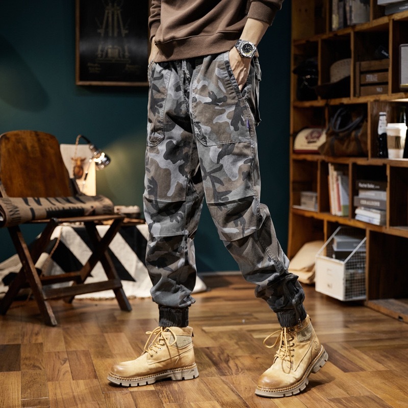 GrogeousBen  Men's Premium Pockets Jogging Blank Track Mens Cargo Pants Custom Sweatpants Trousers For Men American Vintage Cargo Pants
