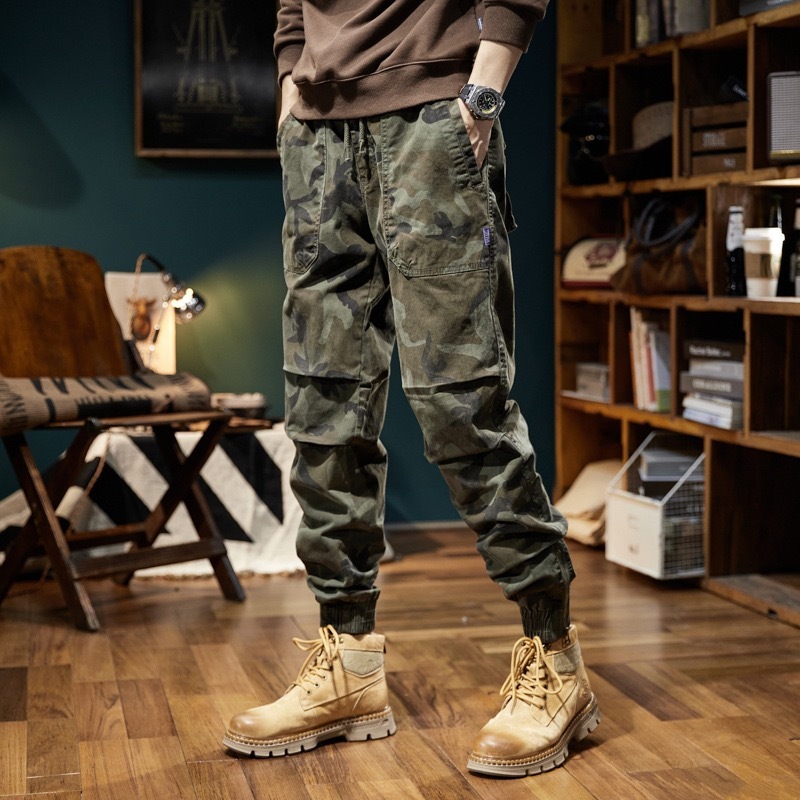GrogeousBen  Men's Premium Pockets Jogging Blank Track Mens Cargo Pants Custom Sweatpants Trousers For Men American Vintage Cargo Pants