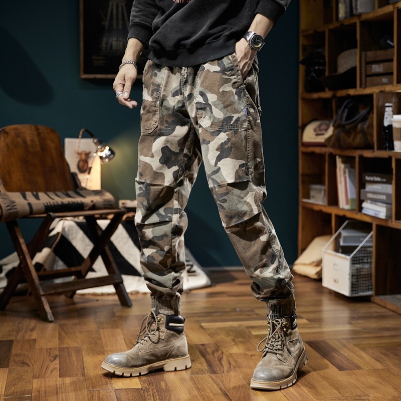 GrogeousBen  Men's Premium Pockets Jogging Blank Track Mens Cargo Pants Custom Sweatpants Trousers For Men American Vintage Cargo Pants