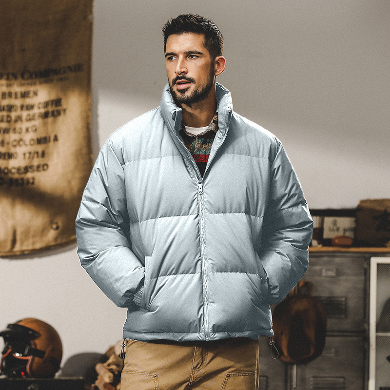 GrogeousBen  Men's Windbreaker Jacket Fashion Embroidery Plain Windbreaker Jacket best quality down jacket