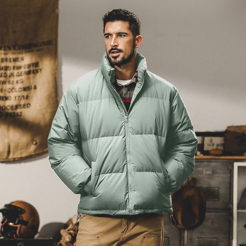 GrogeousBen  Men's Windbreaker Jacket Fashion Embroidery Plain Windbreaker Jacket best quality down jacket