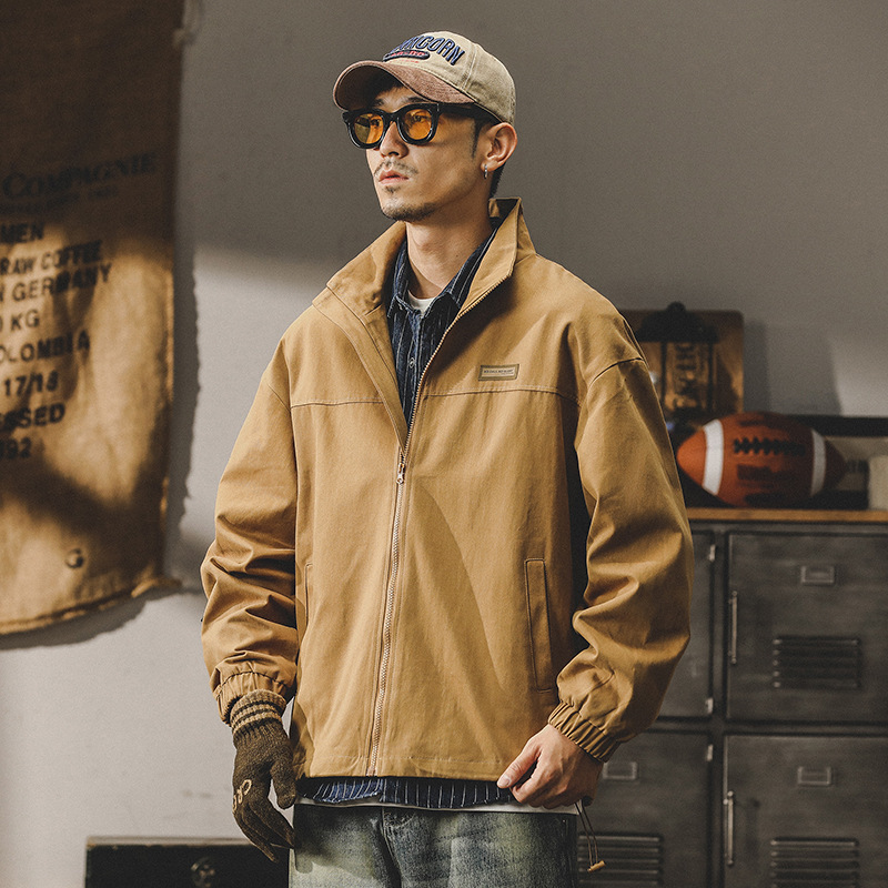 GrogeousBen  Men's American retro trend brand work jacket men loose plus size autumn and winter hard man coach casual jacket
