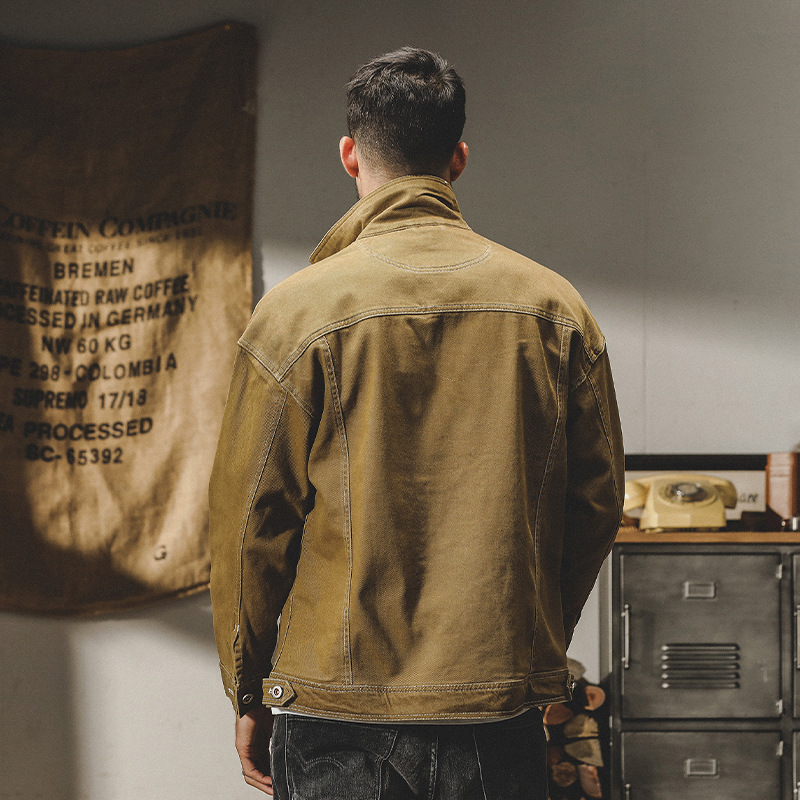 GrogeousBen  Men's American heavy retro overalls jacket men's autumn and winter style trendy loose casual tough guy hunting jacket men