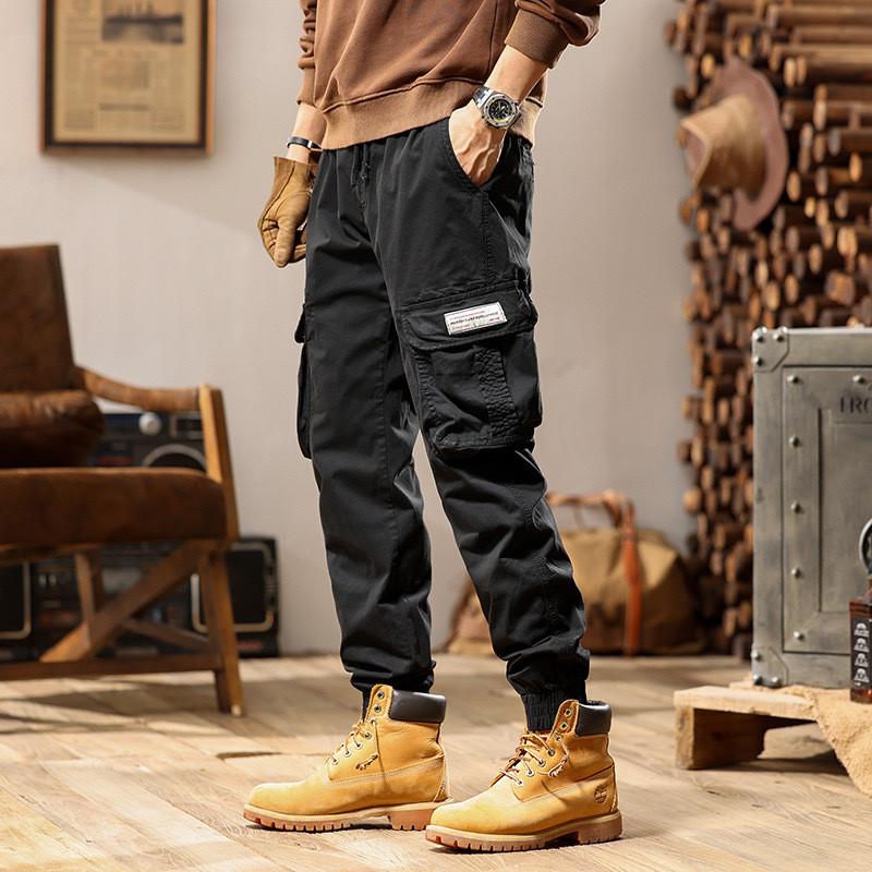 GrogeousBen  Men's  Autumn Cargo Pants Multiple Pockets Trousers Men Hip Hop Harem Pants Sports Trouser Casual Jogger Sweatpants