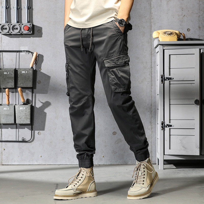 GrogeousBen  Men's Cargo Pants Men Fashion 2023 Summer Black Fitness Tactical Trousers Streetwear Sweatpants Joggers Men Pants