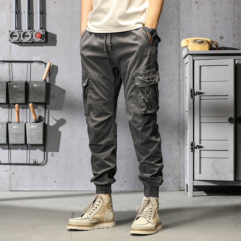 GrogeousBen  Men's Cargo Pants Men Fashion 2023 Summer Black Fitness Tactical Trousers Streetwear Sweatpants Joggers Men Pants