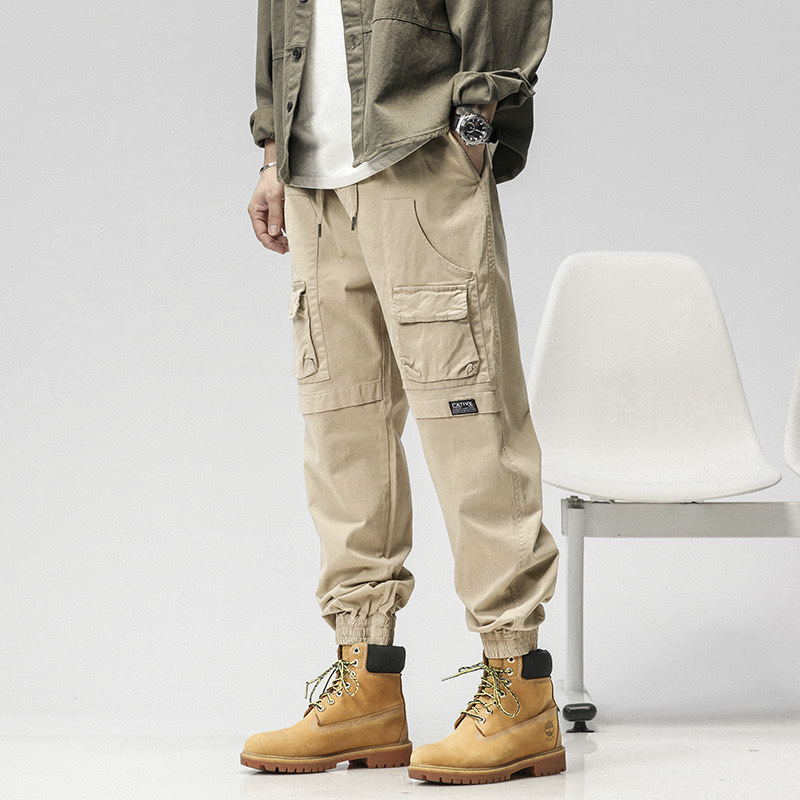 GrogeousBen  Men's High-quality cargo trousers men premium materials cotton sport mens pants hard-wearing cargo trousers