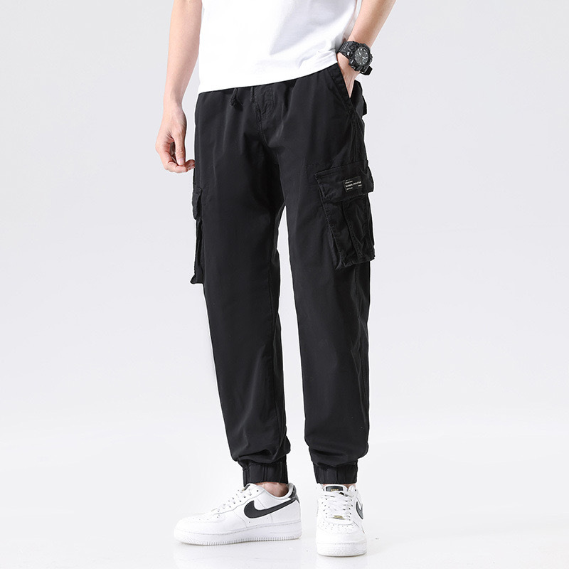 GrogeousBen  Men's Good Quality mens cargo trousers cotton man pants khaki multi-pocket cargo trousers for men