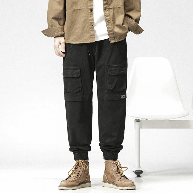 GrogeousBen  Men's High-quality cargo trousers men premium materials cotton sport mens pants hard-wearing cargo trousers