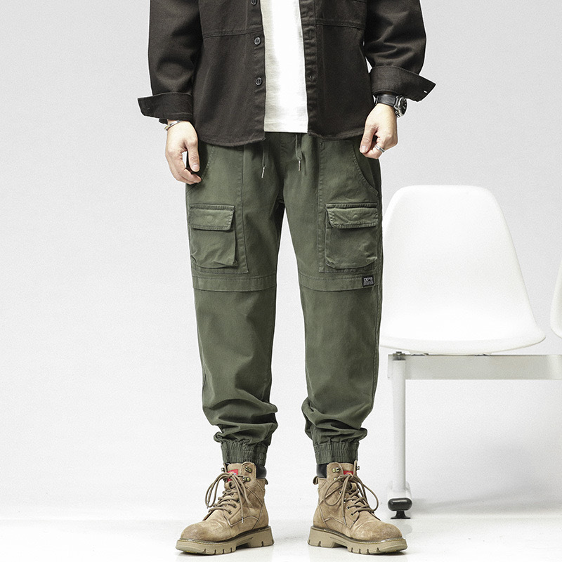 GrogeousBen  Men's High-quality cargo trousers men premium materials cotton sport mens pants hard-wearing cargo trousers