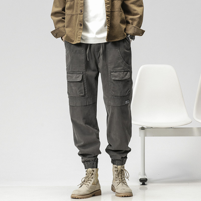 GrogeousBen  Men's High-quality cargo trousers men premium materials cotton sport mens pants hard-wearing cargo trousers