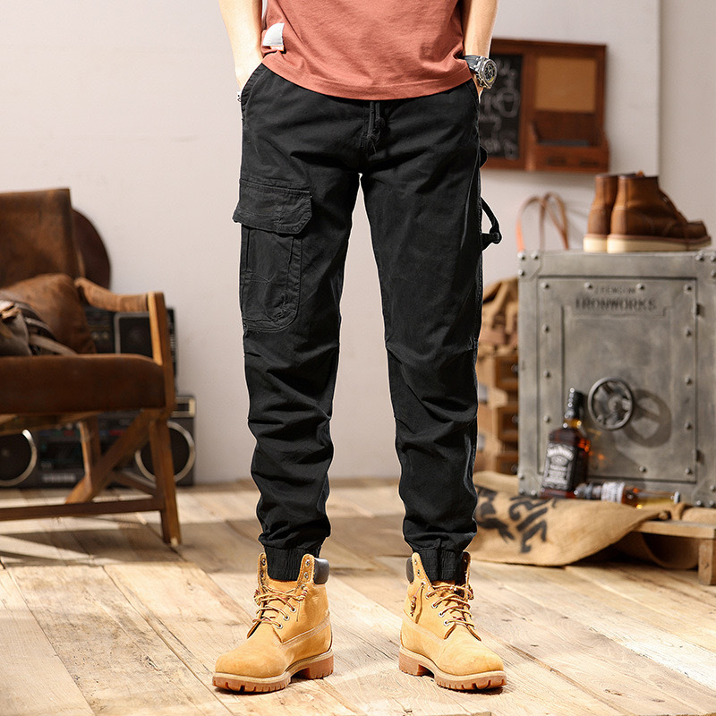 GrogeousBen  Men's  Hot Design Custom Mens Joggers Multi-pocket Cargo Pants Elastic Plus Size Men's Pants & Trousers Cargo Trousers
