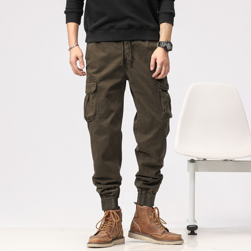 GrogeousBen  Men's Best sellers men hiking baggy cargo track pants casual sport wear-proof long cargo work pants