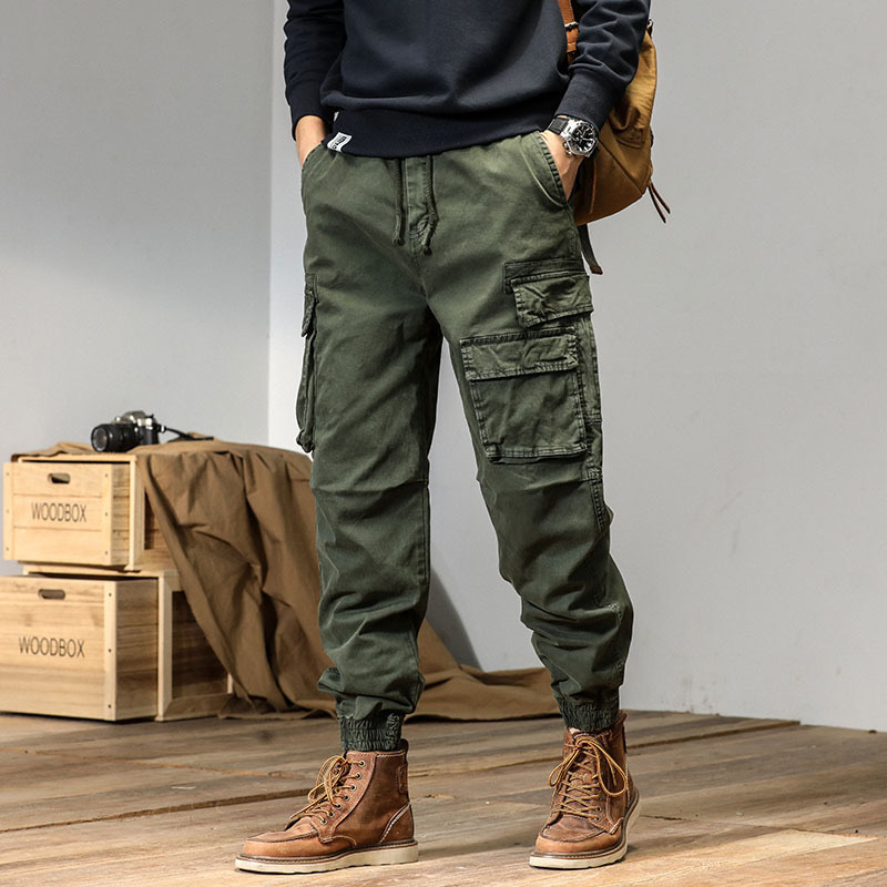 GrogeousBen  Men's Classic Vintage Cargo Pants Custom Design Your OWn Mens Fashion Heavyweight Cargo Pants