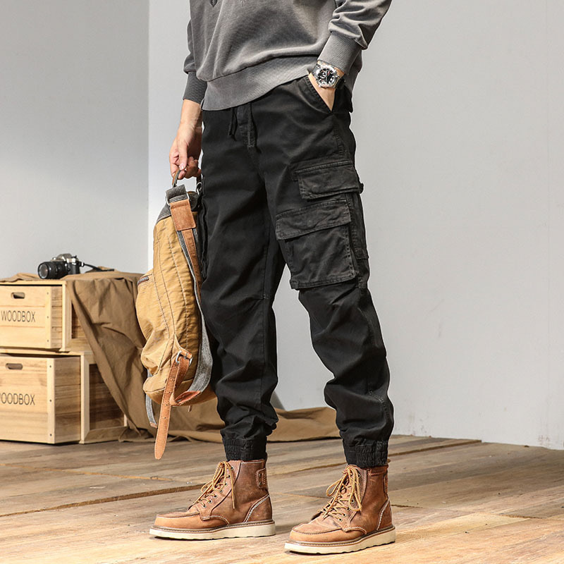 GrogeousBen  Men's Classic Vintage Cargo Pants Custom Design Your OWn Mens Fashion Heavyweight Cargo Pants