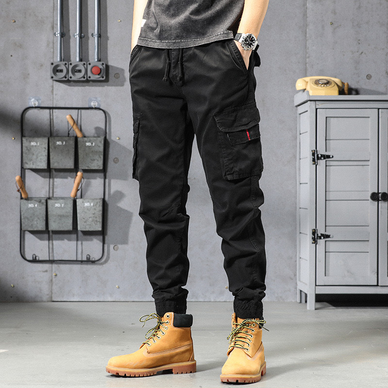 GrogeousBen  Men's Hot Sale New Design Cargo Pants Men Fashion 2023 Black Fitness Trousers Streetwear Sweatpants Joggers Men Cargo Pants