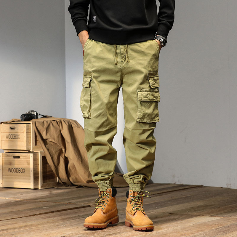 GrogeousBen  Men's Classic Vintage Cargo Pants Custom Design Your OWn Mens Fashion Heavyweight Cargo Pants