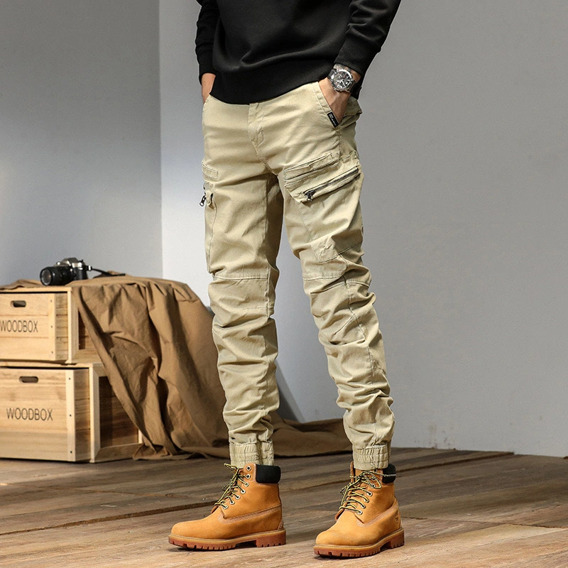 GrogeousBen  Men's Autumn Chino Pantaln tctico Men Cargo Trousers  Fashion Casual Outdoor Cargo Men Pants