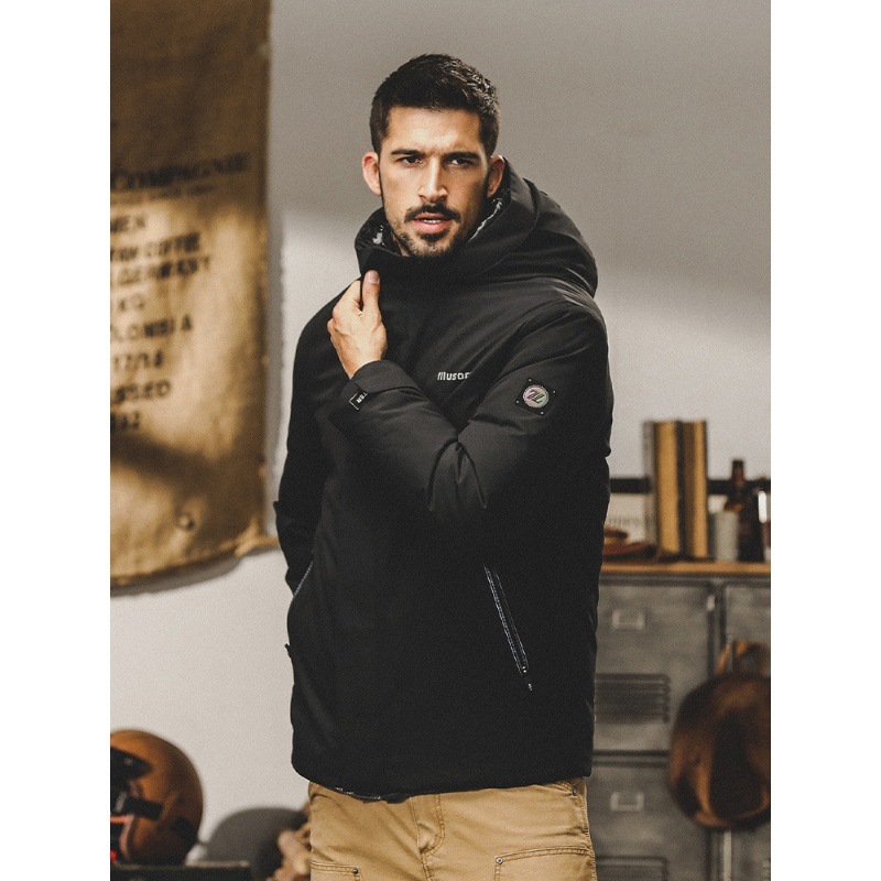 GrogeousBen  Men's Men's winter thickened American trendy new style bread coat loose duck down workwear jacket for men.