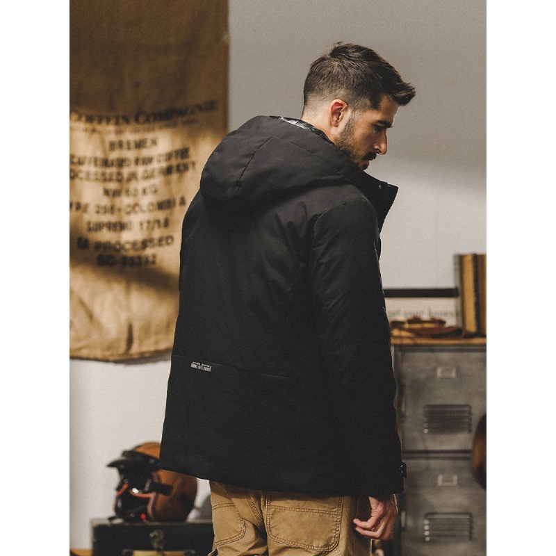 GrogeousBen  Men's Men's winter thickened American trendy new style bread coat loose duck down workwear jacket for men.