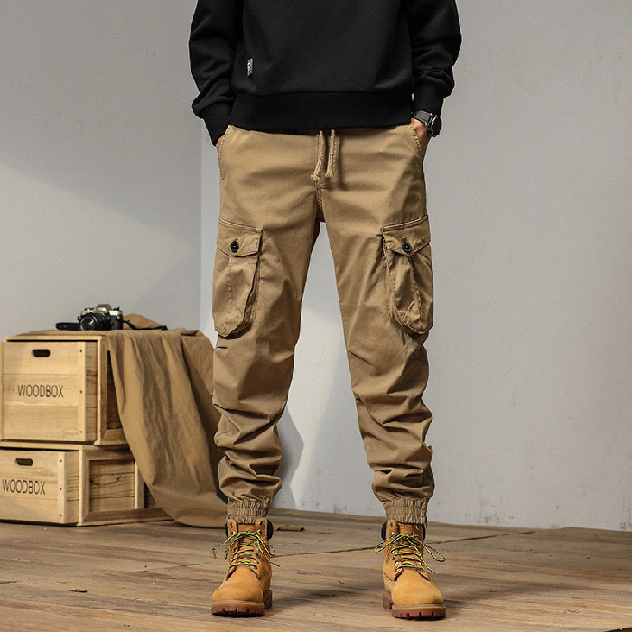 GrogeousBen  Men's Best Seller Multi-Pockets Winter Cargo Pants Casual Cotton Thermal Trousers Men Liner Thick Warm Slim Fit Joggers