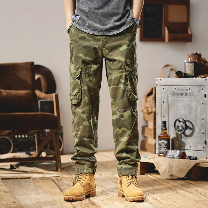 GrogeousBen  Men's Fashion Trousers Casual Trousers Men Joggers High Quality Camouflage Camping Hiking Outdoor Cargo Pant