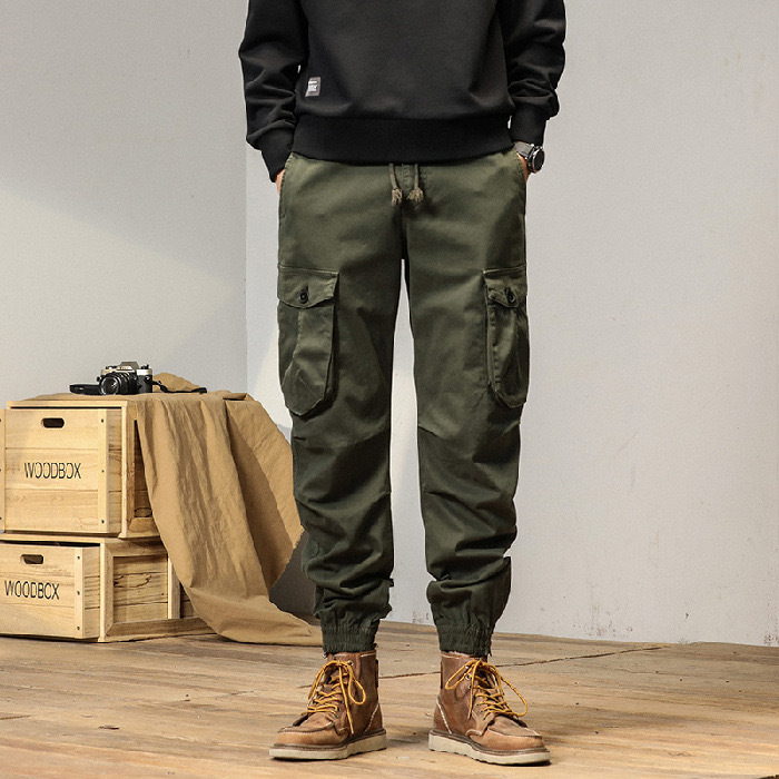 GrogeousBen  Men's Best Seller Multi-Pockets Winter Cargo Pants Casual Cotton Thermal Trousers Men Liner Thick Warm Slim Fit Joggers