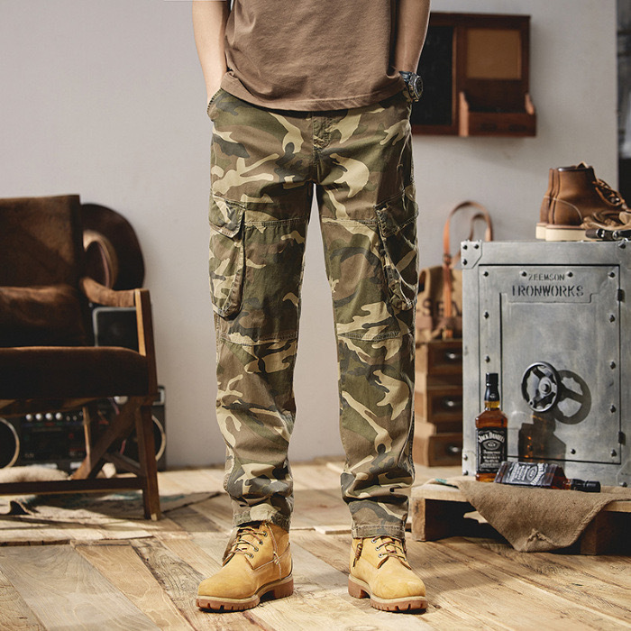 GrogeousBen  Men's Fashion Trousers Casual Trousers Men Joggers High Quality Camouflage Camping Hiking Outdoor Cargo Pant