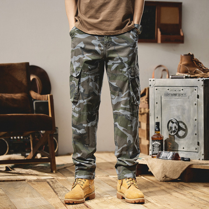 GrogeousBen  Men's Fashion Trousers Casual Trousers Men Joggers High Quality Camouflage Camping Hiking Outdoor Cargo Pant